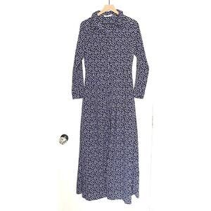 FRNCH Navy Dress with Buttons / Small / Light and Breezy